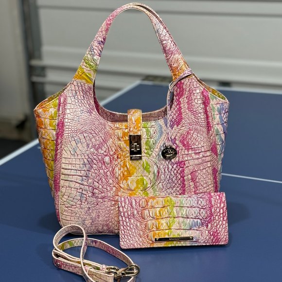 Brahmin Handbags - Brahmin Optimism Small Carla Satchel Handbag with Ady Wallet- Used